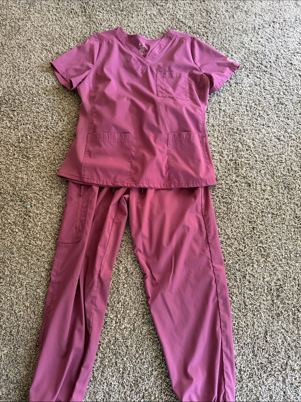 Figs Berry-Mauve V-Neck Medical Scrub Top